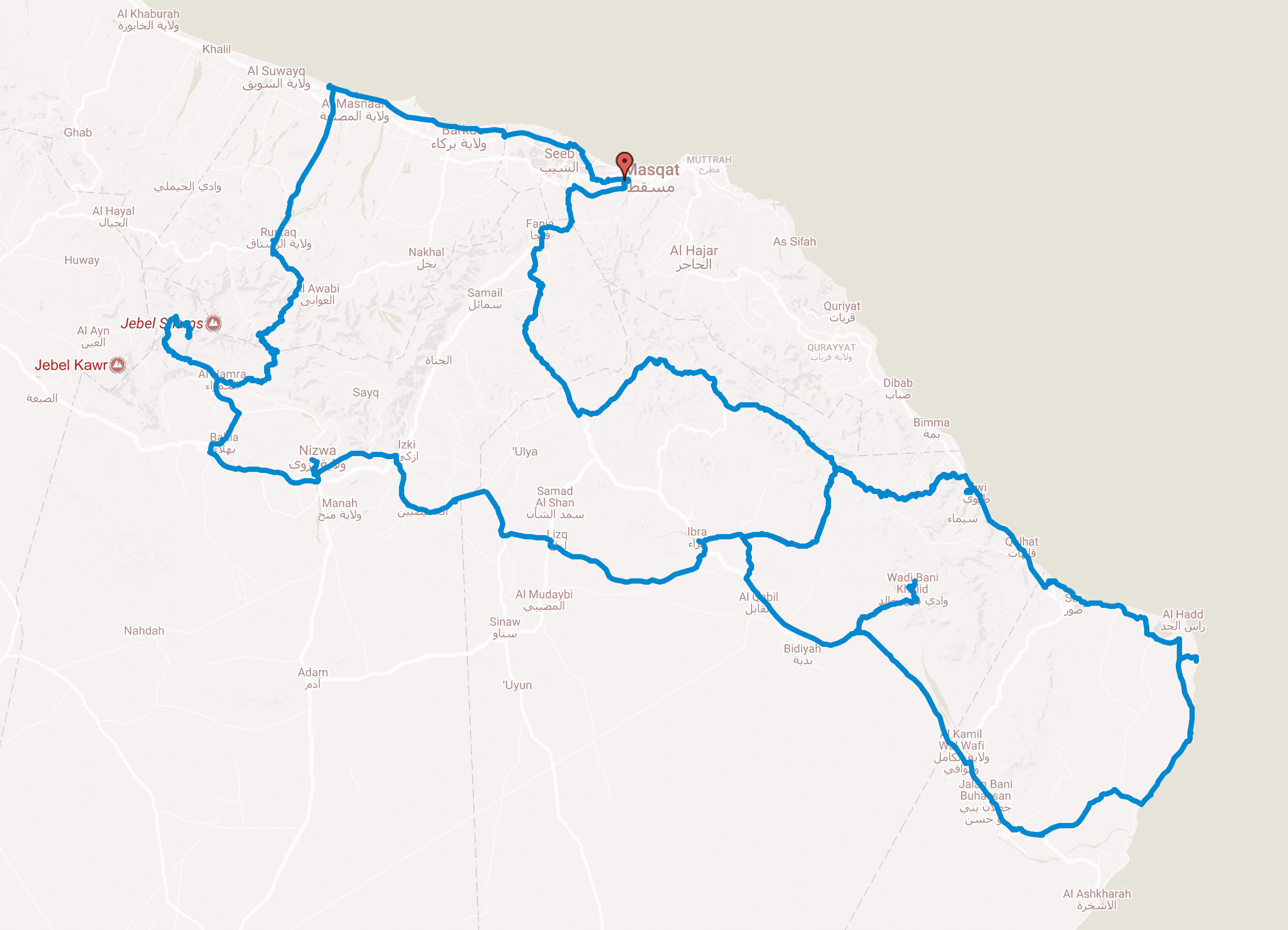 Bicycle touring in Oman