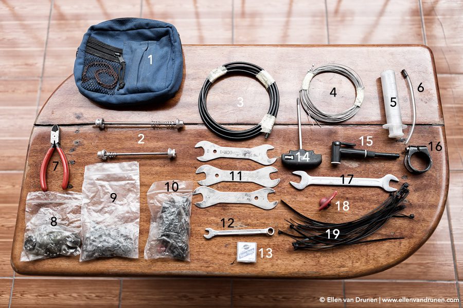 Tools for long distance bicycle tour