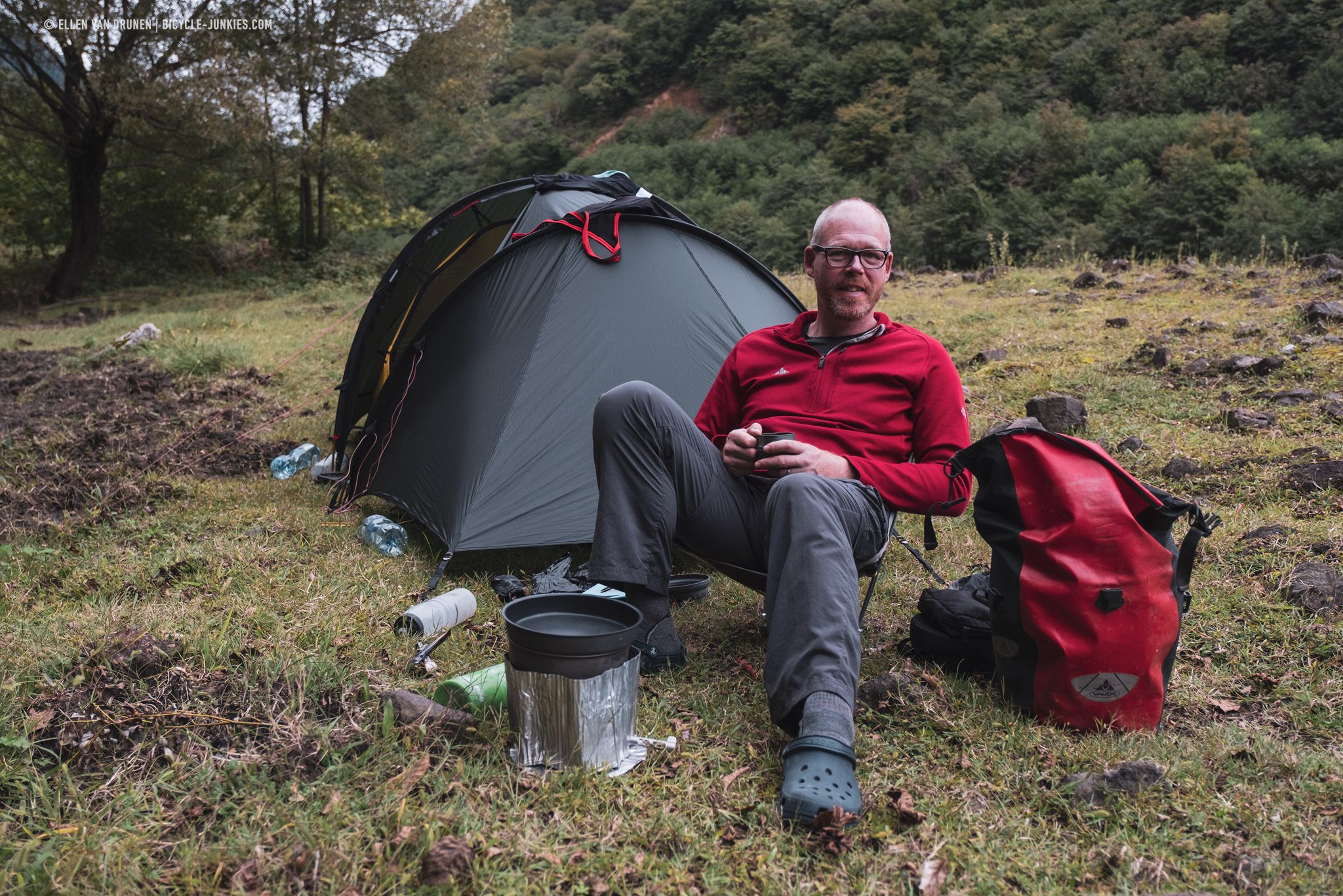 Wild camp spot on route to Kutaisi