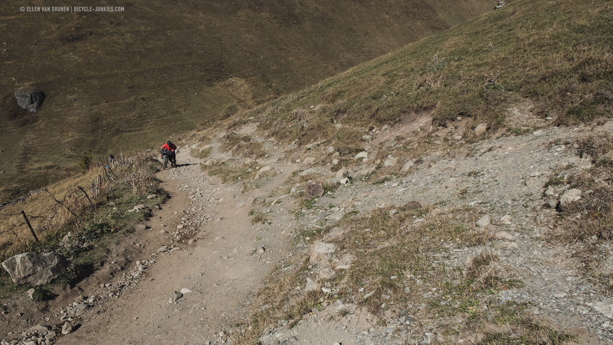 Bikepacking Chaukhi pass in Georgia